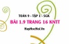 Bài 1.9 trang 16 Toán 9 tập 1 Kết nối tri thức SGK